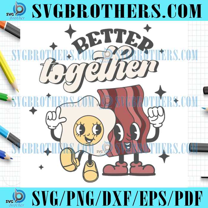 Retro Valentine Better Together SVG