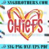 KC Chiefs Hearts Football Logo SVG