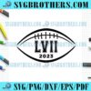 Super Bowl LVII 2023 Football Logo SVG