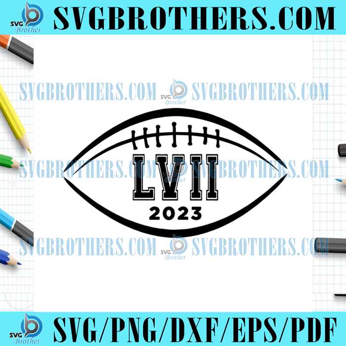 Super Bowl LVII 2023 Football Logo SVG