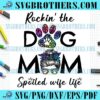 Rocking The Dog Messy Bun Mom PNG