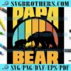 Funny Papa And Boy Bear Vintage SVG