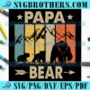 Retro Papa And Children Bear SVG