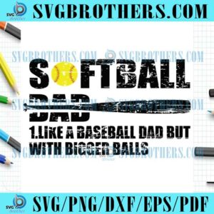 Retro Softball Dad Sayings SVG