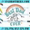 Best Dad And Child Ever Rainbow SVG