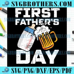Retro First Fathers Milk And Beer SVG