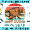 Retro Pround Of Papa Bear Vintage PNG