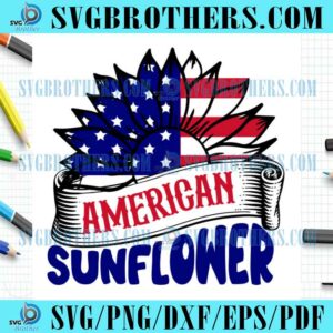 American Sunflower 4th July SVG