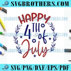 Happy Fourth Of July American Flag SVG