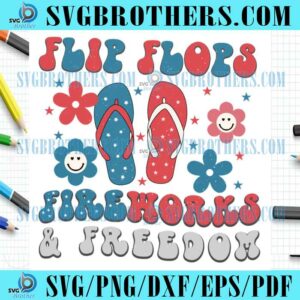 Flip Flop Fireworks Freedom 4th July PNG