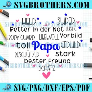 Happy Fathers Day Words Heart SVG