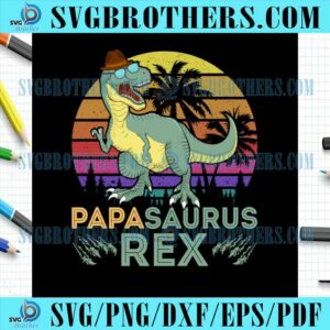 Retro Fathers Saurus Rex Vintage SVG