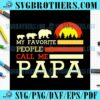People Call Papa And Children Bear SVG