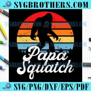 Happy Papa Sasquatch Vintage SVG