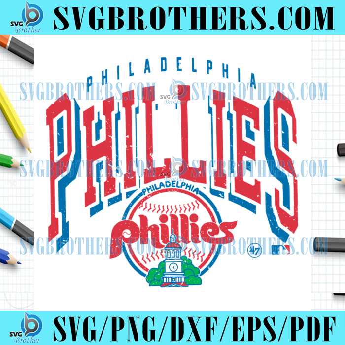 Philadelphia Phillies Vintage SVG Baseball Team Cricut File
