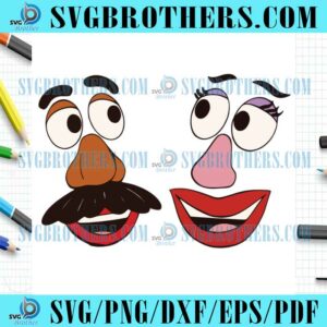 Funny Toy Story SVG Mr Potato and Ms Potato File Download
