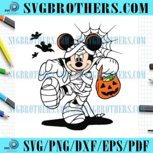 Happy Halloween Mickey Mummy SVG Pumpkin Disney File